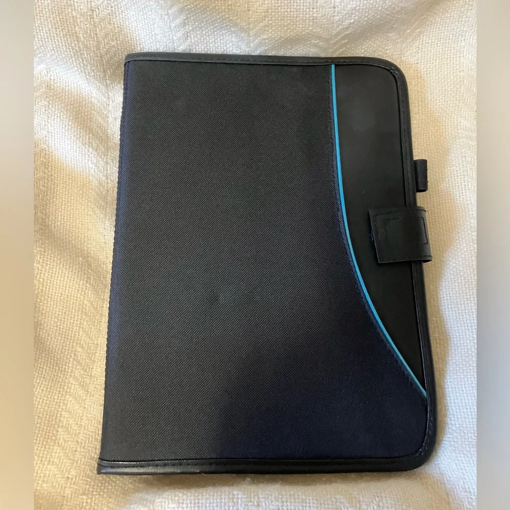 3-Ring Binder Portfolio Black Organizer